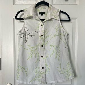 Sig Zane Button Down Tank Blouse